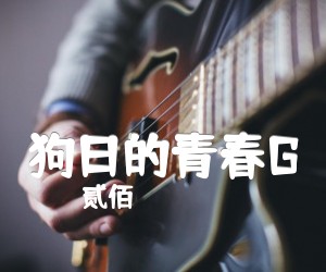 《狗日的青春G吉他谱》_贰佰_G调 图片谱3张