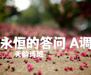 《永恒的答问 A调吉他谱》_天韵诗班_A调 图片谱1张