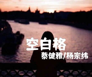 《空白格吉他谱》_蔡健雅/杨宗纬_C调 图片谱2张