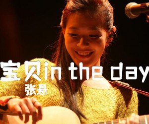 《宝贝in the day吉他谱》_张悬_C调 图片谱3张