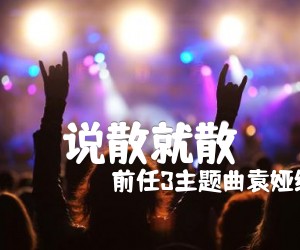 《说散就散吉他谱》_前任3主题曲袁娅维_D调 图片谱3张