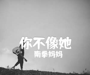 《你不像她吉他谱》_南拳妈妈 图片谱2张