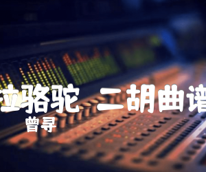 《拉骆驼  二胡曲谱吉他谱》_曾寻_F调 图片谱1张