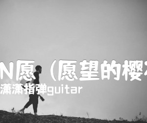 《GIN愿桜(愿望的樱花)吉他谱》_潇潇指弹guitar_六线谱完整版 图片谱3张