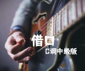 《借口吉他谱》_C调中级版_C调 图片谱2张