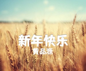 《新年快乐吉他谱》_黄品源 文字谱