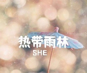 《热带雨林吉他谱》_SHE_C调_吉他图片谱2张