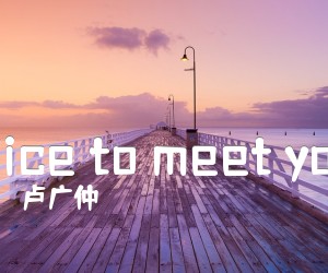 《Nice to meet you吉他谱》_卢广仲_文字谱